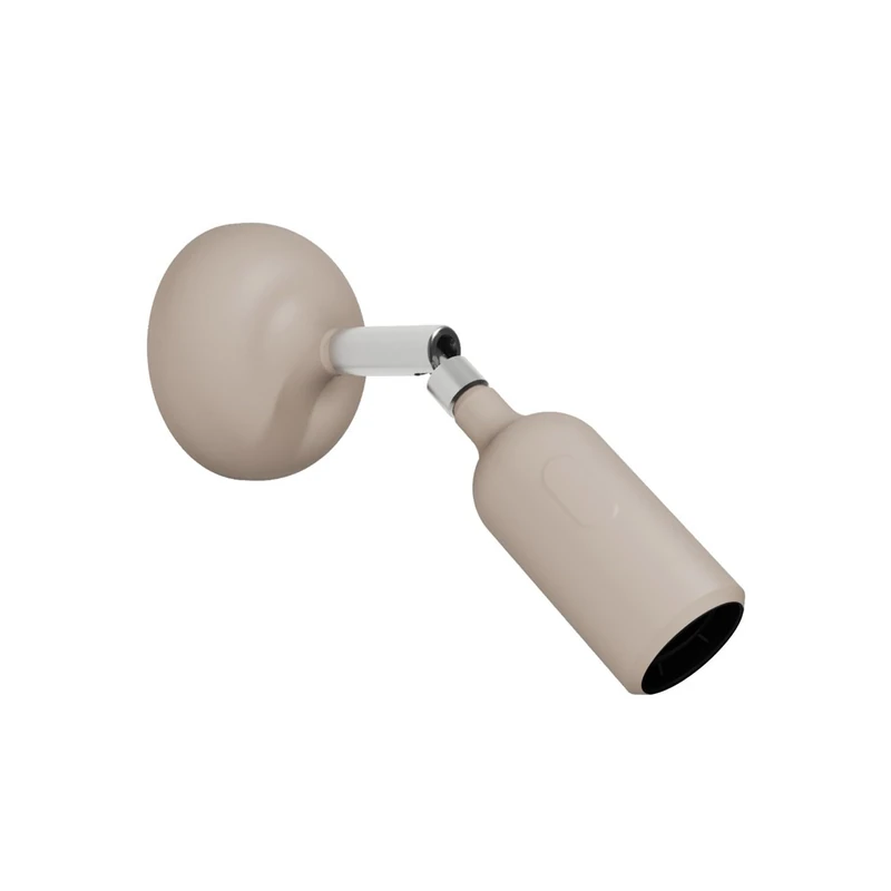 creative cables - Silicone Light Stopper with Joint and Integrated Switch - Without Bulb Desert Brown - Image 1