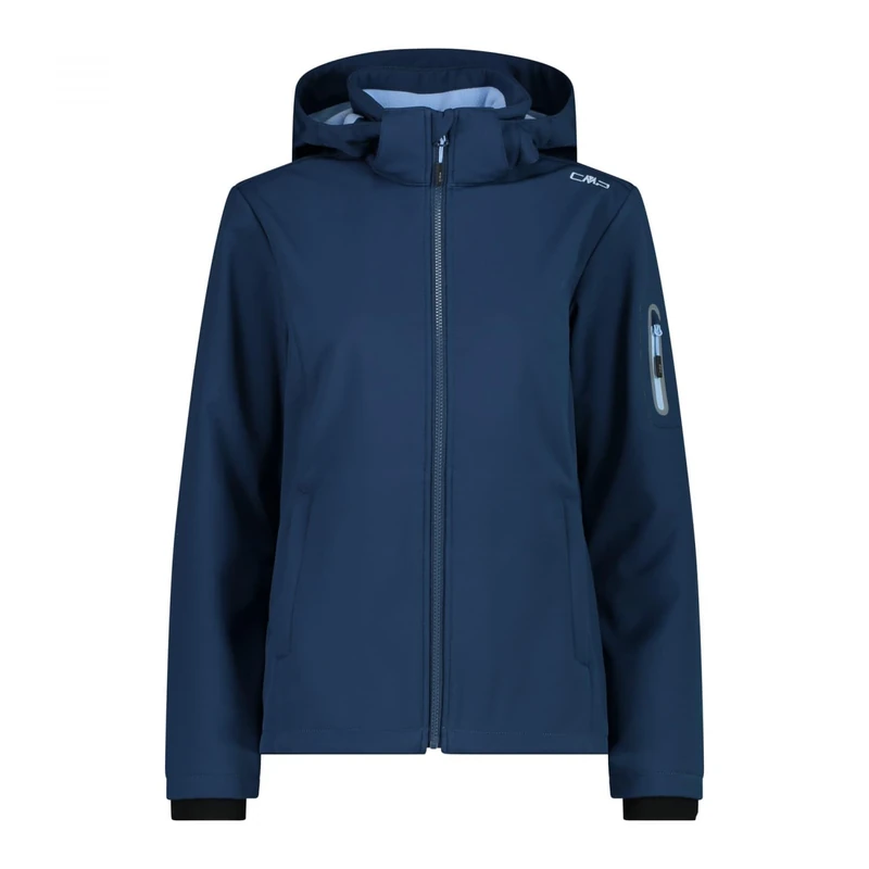 CMP - Women's Softshell Jacket with Removable Hood, Blue-Sky, 40