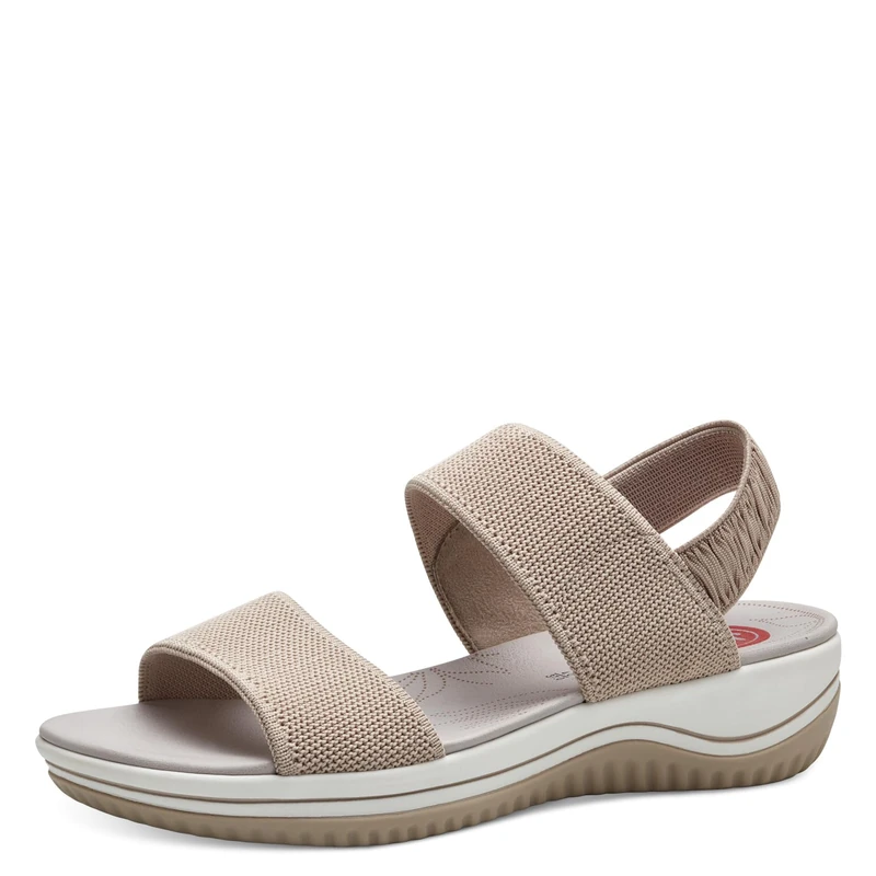 Jana Coshy Women’s Flat Sandals Stretch Vegan, Beige, 6 UK