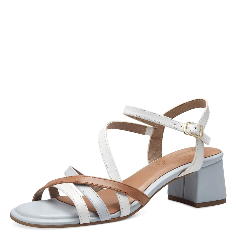 Tamaris Comfort Women’s Sandals with Heel Leather Adjustable Strap, Sky Comb, 6,5 UK Light Blue - Image 1