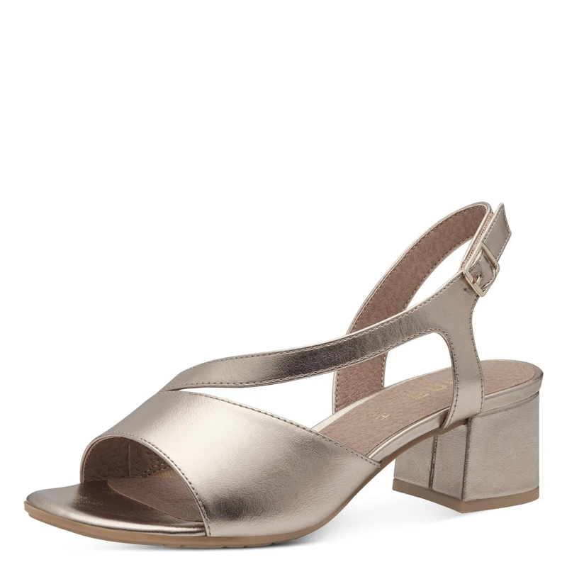 Jana Women’s Sandals with Heel Adjustable Strap Vegan, Champagner, 4 UK