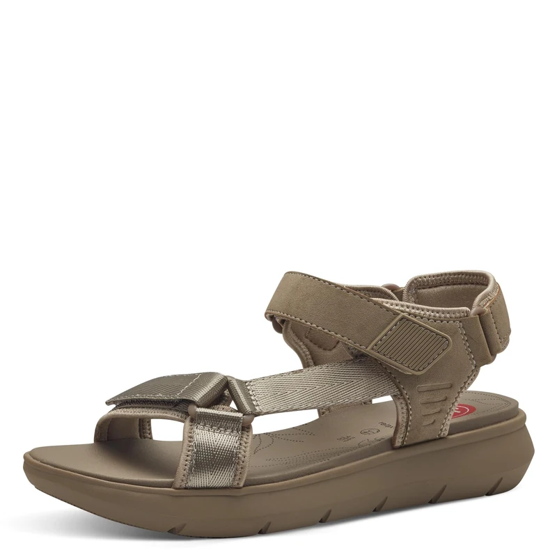 Jana Women’s Flat Sandals with Velcro Vegan, Sage, 4 UK - Image 1
