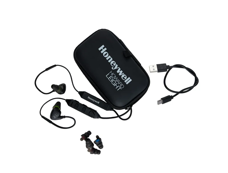 Howard Leight Impact In-Ear PRO Headsets with Hear-Through+ Bluetooth® BLISTER, BLACK, SNR 30 dB, Compact Travel Case, USB-C Rechargeable Lithium Battery, 1034107-IE