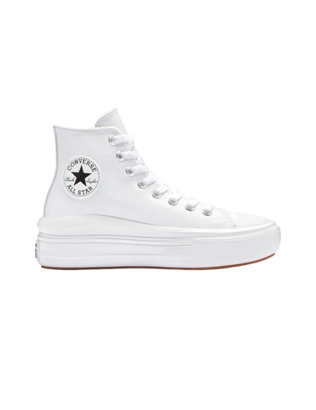 CONVERSE A04295C Chuck Taylor All Star Move Platform FOUNDATIONAL Leather Women White/Black/White UK 3