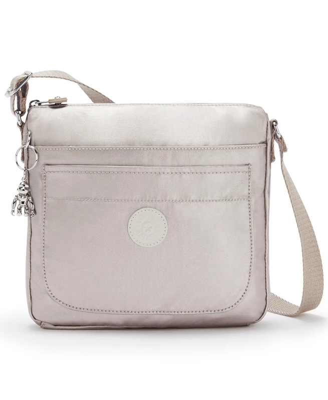 Kipling Sebastian Small Crossbody, Metallic Glow (Silver) - Monkey style May Vary - Image 1