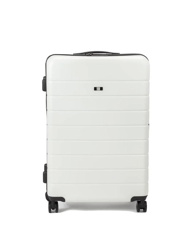 BIBA | Trolley Type Travel Suitcase, Ivo G Suitcase, Trolley Handle, Zipper and TSA Closure, ABS, White, L, Suitcases & Trolleys