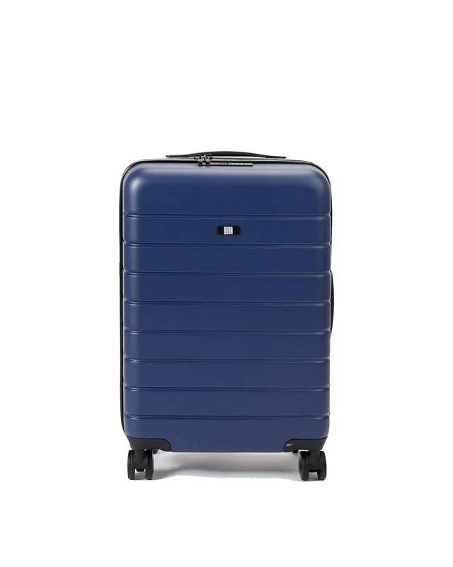 BIBA | Trolley Type Travel Suitcase, Ivo G Suitcase, Trolley Handle, Zipper and TSA Closure, ABS, Blue, M, Suitcases & Trolleys