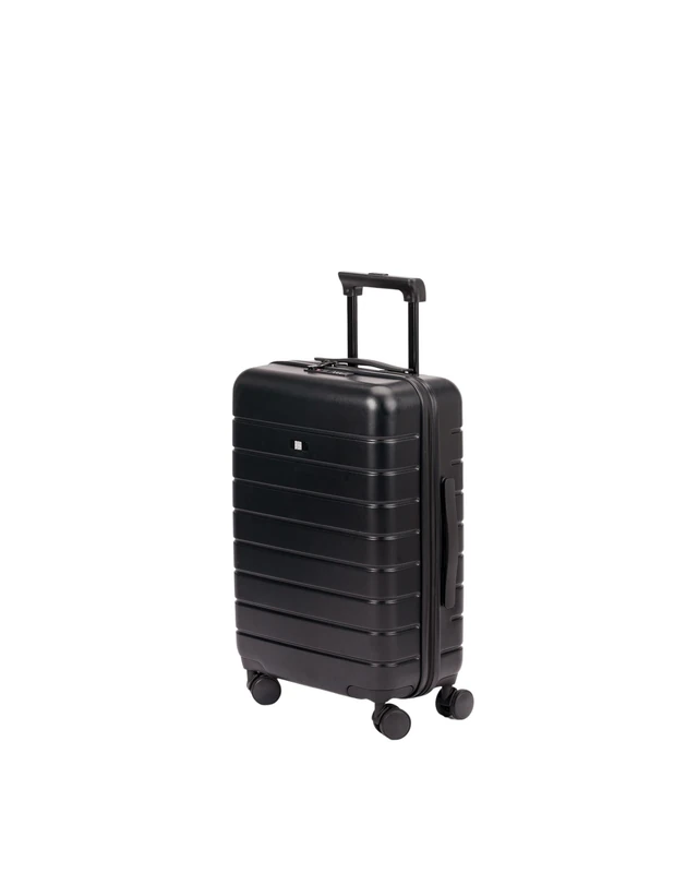 BIBA | Trolley Type Travel Suitcase, Ivo G Suitcase, Trolley Handle, Zipper and TSA Closure, ABS, Black/White, M, Suitcases & Trolleys