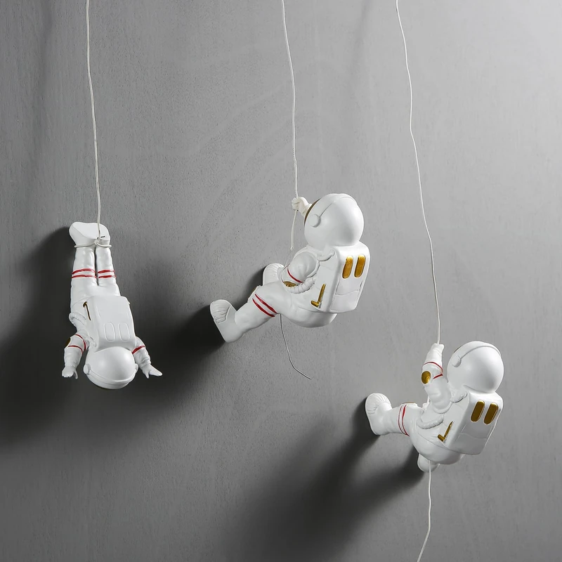 AWNR Astronaut Wall Decor Set of 3 Outer Space Theme Decorations Wall Sculptures Space Decor for Modern Home Decor Background 3D Wall Decor for Bedroom Living Room Kids Boys Room Playroom