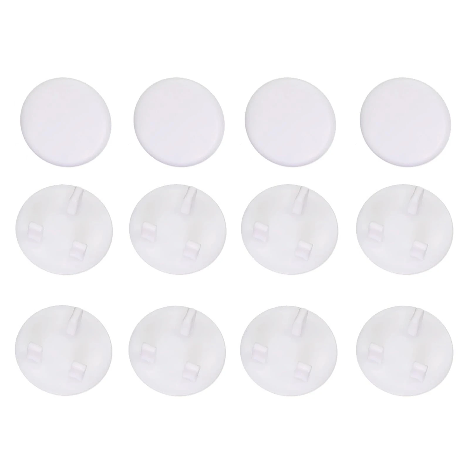 Yesmin 12 Pcs Plug Socket Cover,UK Safety Socket Cover,Power Socket Protector Socket Cap,for Children's Home and School Safety-White