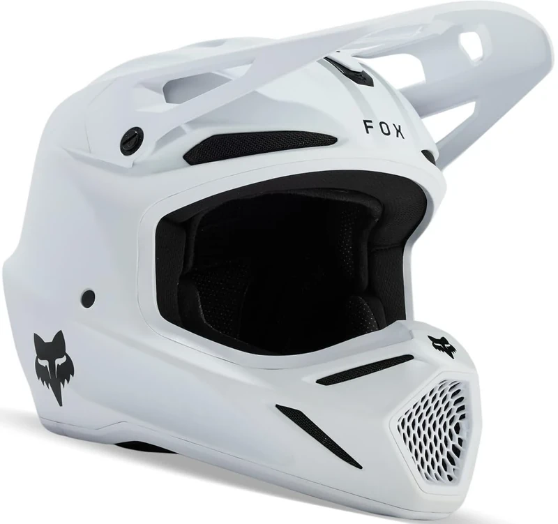 HELMET FOX V3 SOLID MATTE WHITE L