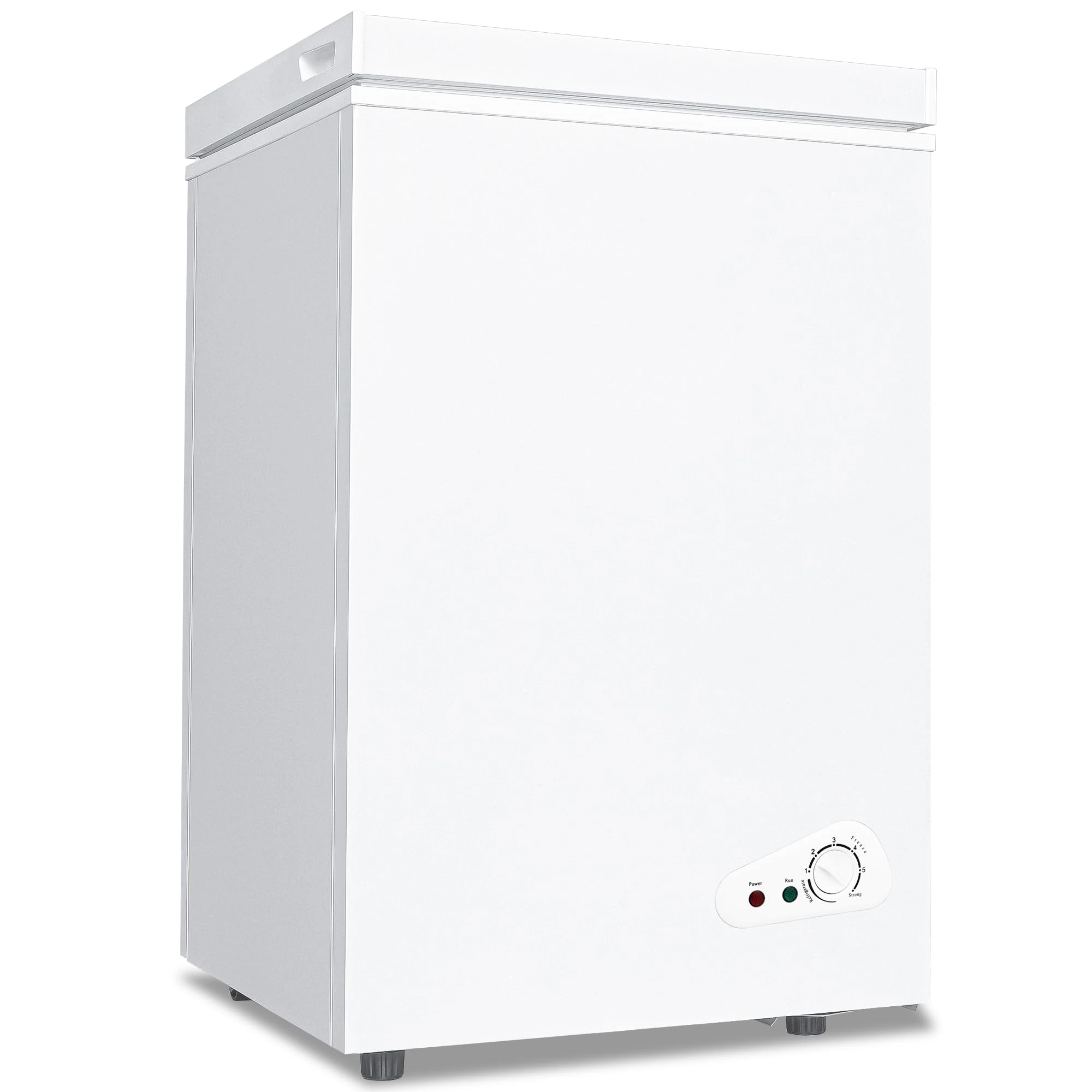 Fox Shack Chest Freezer 3.5 Cu. Mini Deep Freezer, Compact and Efficient, Adjustable Temperature, Fast Cooling and 2 Baskets Included, Perfect for Home, Supermarket,