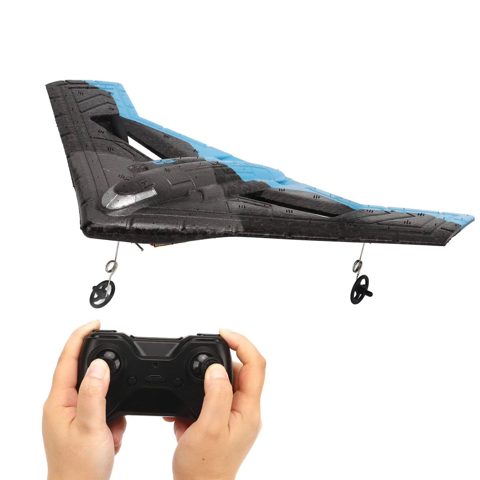 WINH Remote Control Aircraft Glider, RC Glider Plane Toy Descend Ascend Prevent Interference 2.4Ghz High Frequency LED Light For Indoor Play (2 Batteries)