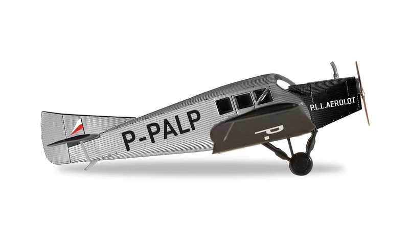 herpa airplane model Aerolot (Polska Linia Lotnicza Aerolot) Junkers F13 – P-PALP on a scale of 1 : 87, plastic miniature without pedastal, model building, collectors edition