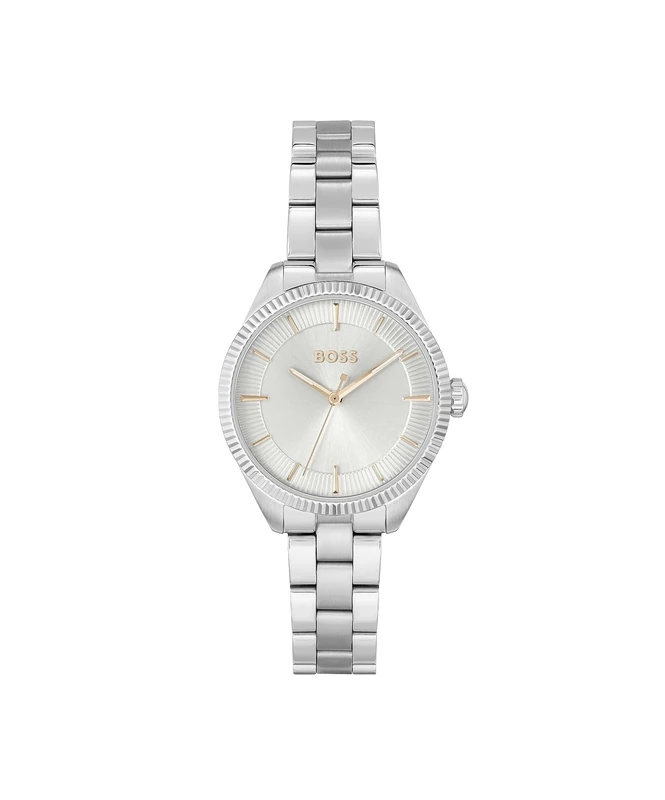 BOSS Analogue Quartz Watch for Women SAGE Collection with Silver Stainless Steel Bracelet - 1502726