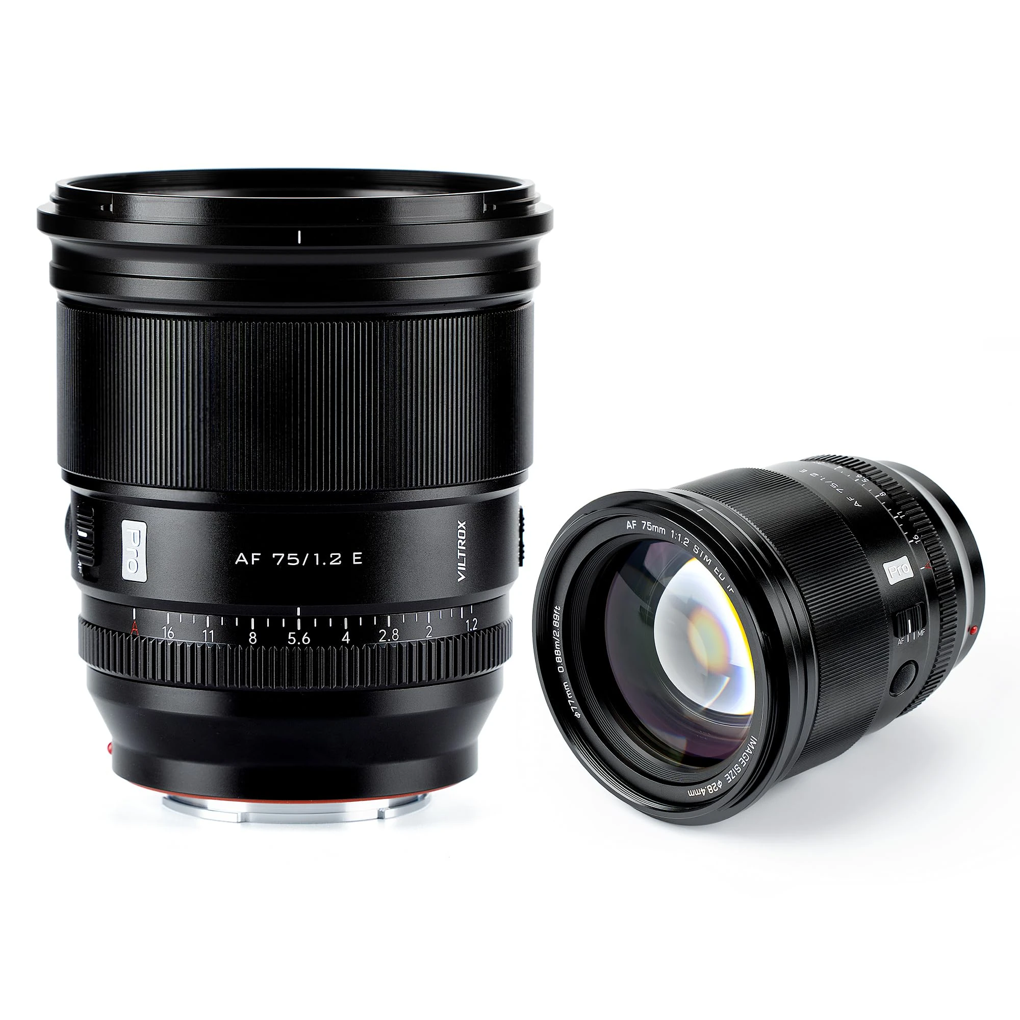 VILTROX 75mm f/1.2 E APS-C Lens Prime Large aperture Lens for Sony E-Mount a5100 a6000 a6100 a6300 a6400 a6500 a6600(Auto Focus, STM,) Black