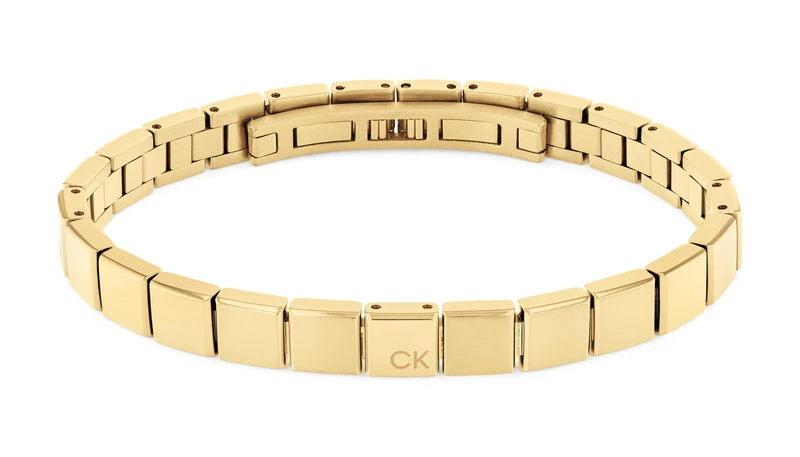 Calvin Klein Men's MINIMALISTIC SQUARES Collection Link Bracelet in Yellow Gold - 35000489