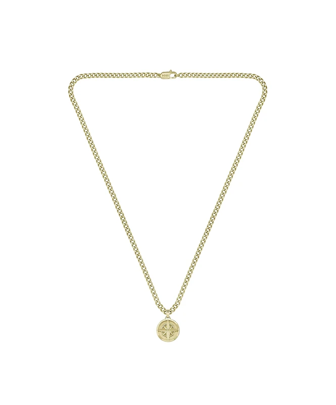 BOSS Jewelry Men's NORTH Collection Pendant Necklace in Yellow Gold - 1580549
