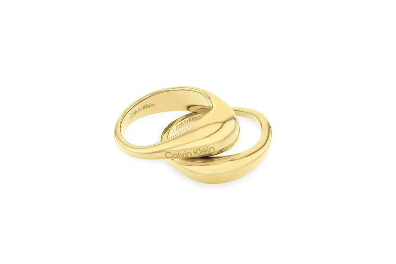 Calvin Klein Women's ELONGATED DROPS Collection Rings in Yellow Gold - 35000448E