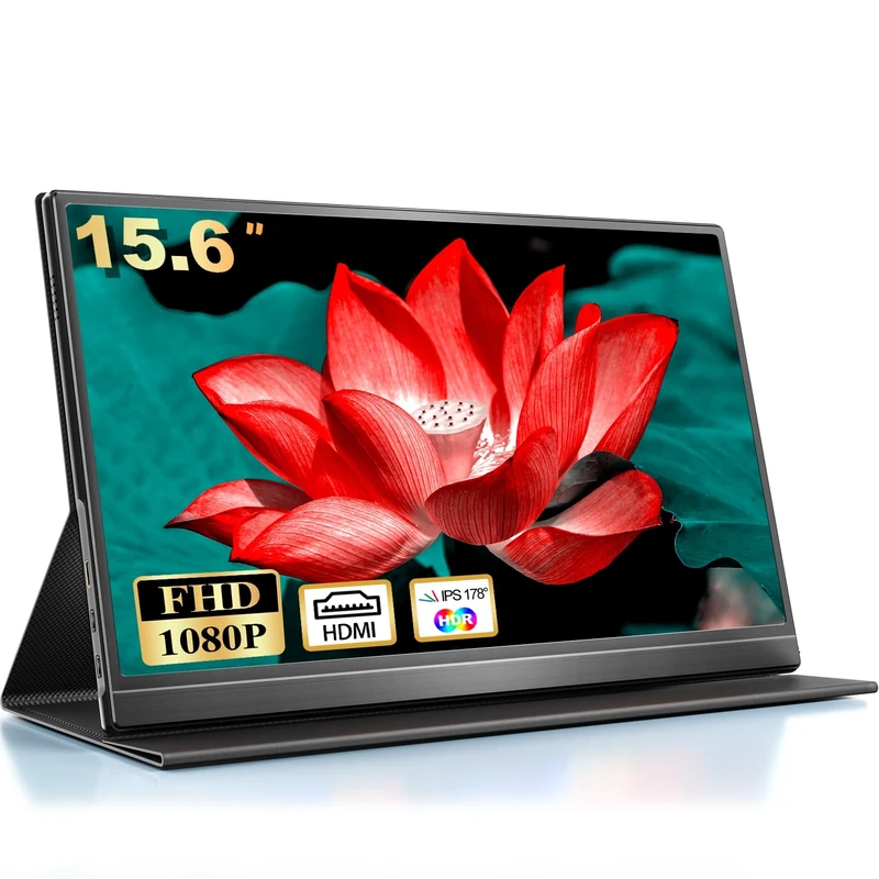 CUIUIC 15 Inch Portable Monitor with USB-C and HDMI | 1080P | VESA Compatible