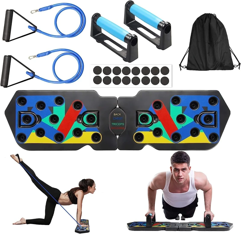 Daxiongmao Push-Up Board, 20 in 1 Push-Up Board, Home Gym, Training Muscles Fitness Equipment