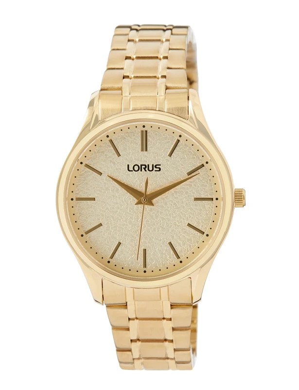 Lorus RG220WX9 Women's Analogue Quartz Watch with Metal Strap, Gold