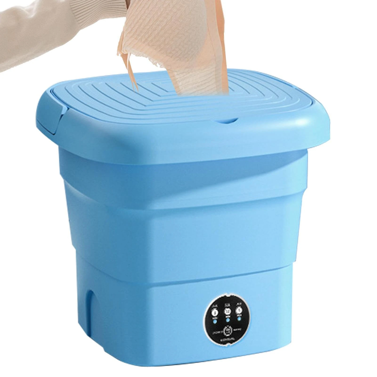 Portable Washing Machine foldable washing machine washer Timing Foldable Touch Screen Washer with Adapter Portable Low Noise Washing Machine, Home Washer for Kids Clothes, Underwear