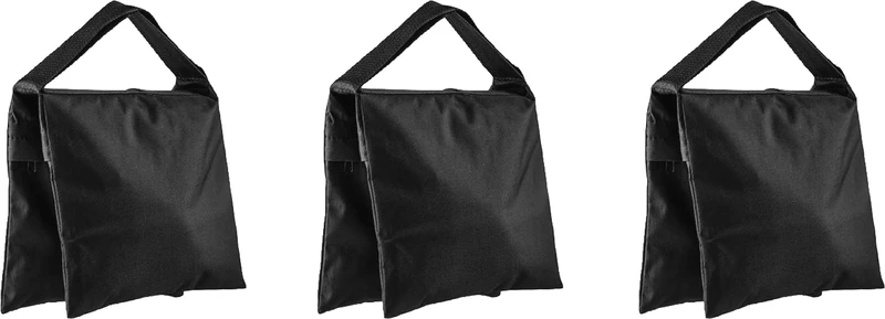 as - Schwabe Set of 3 Sandbags for Tripod Weight with Carry Handle, Width 420 mm, Height 2 x 300 mm, Black, 46756 - Image 1