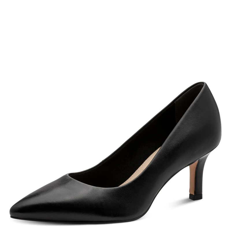 Tamaris Women's Stiletto Heel Pumps, Black Leather, 6 UK