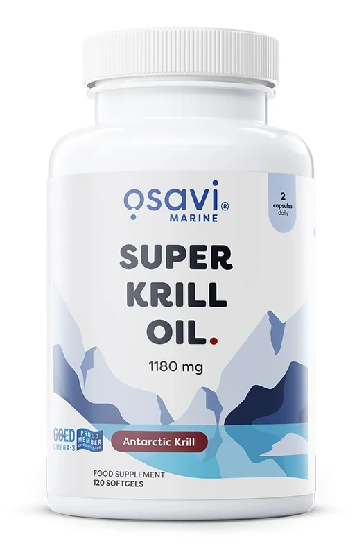 Osavi Super Krill Oil 1180 mg – 120 Softgels | Omega-3 from Wild Antarctic Krill | Supports Heart, Brain & Liver Health | Rich in Choline & Phospholipids | Sourced from Antarctic Waters