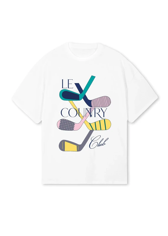 GUNTHER Men's The Golf Club T-Shirt, White, L - Image 1