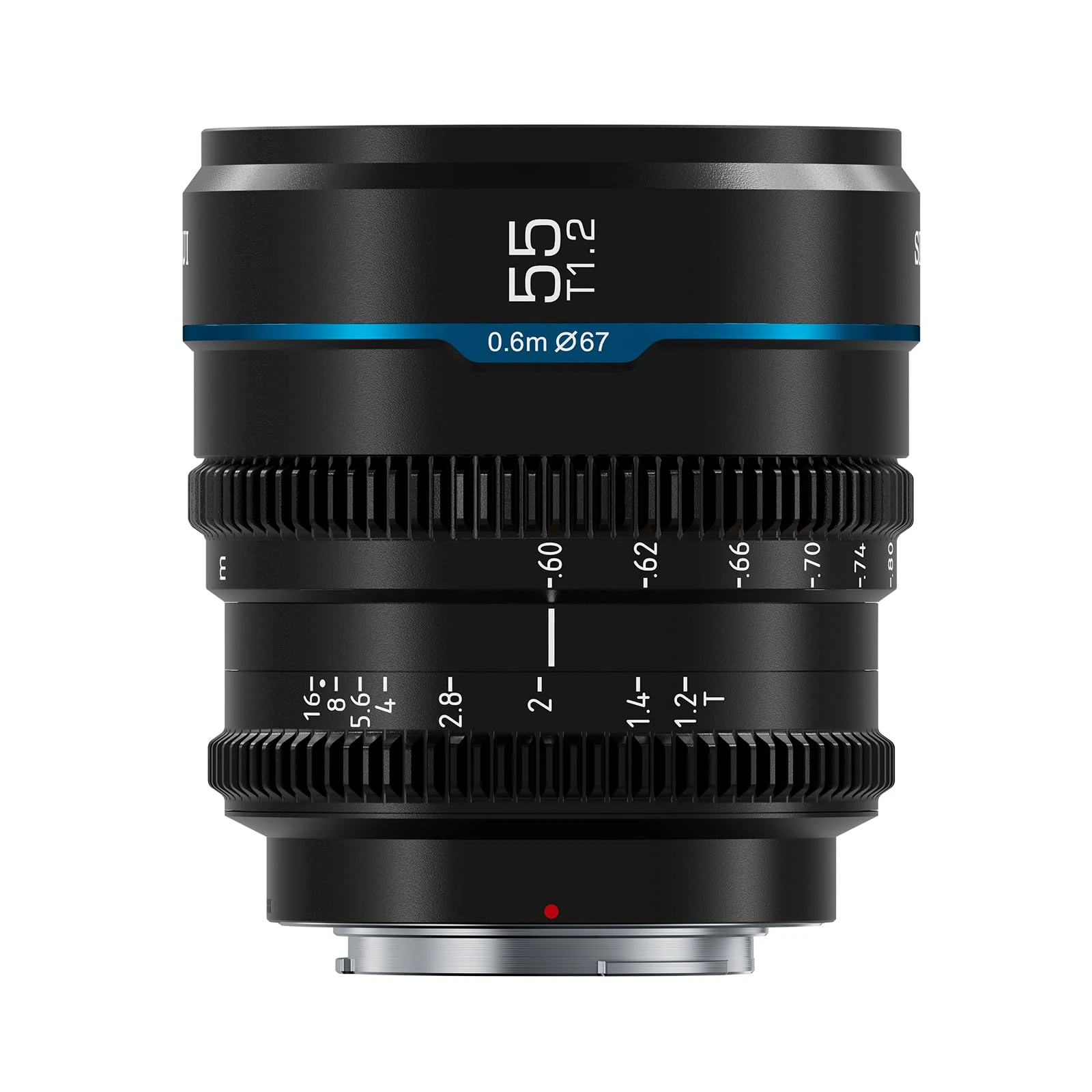 SIRUI Night Walker 55mm Manual Focus Cine Lens, T1.2 Large Aperture S35 Frame Prime Lens for E Mount Cameras, FX30, ZV-E10, A6400, A6700 (MS55E-B, Black)