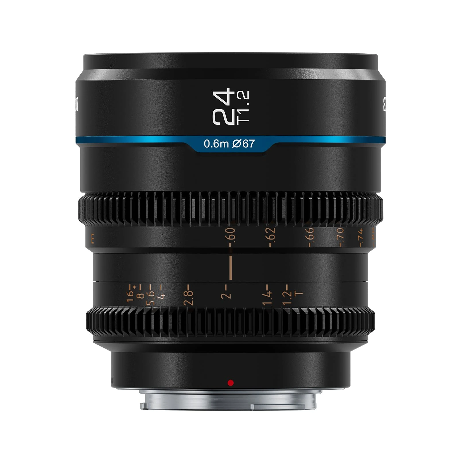 SIRUI Night Walker 24mm Manual Focus Cine Lens, T1.2 Large Aperture S35 Frame Prime Lens for E Mount Cameras, FX30, ZV-E10, A6400, A6700 (MS24E-B, Black)