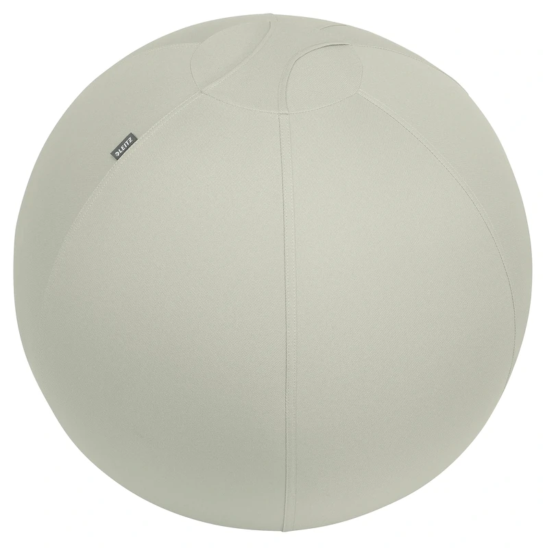 Leitz Ergo Active Sitting Ball with Stopper Function, Ergonomically Designed Desk Chair Alternative, 65cm Diameter, Includes Fabric Ball Cover, Hand Air Pump & 2 x Plugs, Light Grey, 65420085