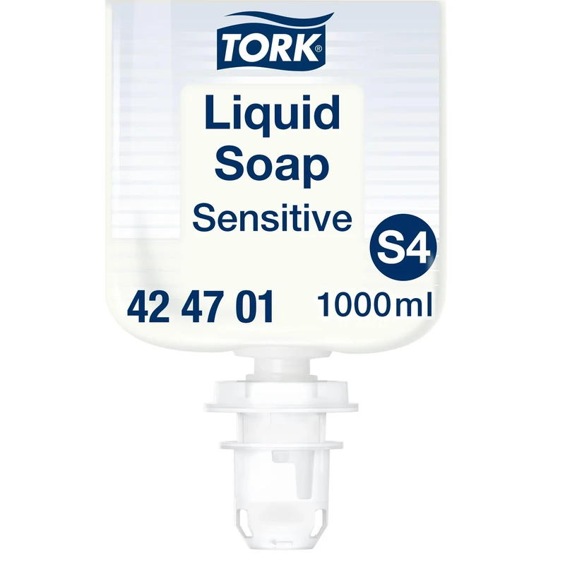 Tork Sensitive Liquid Soap S4, Dermatologically Tested, 6 x 1000ml, 424701