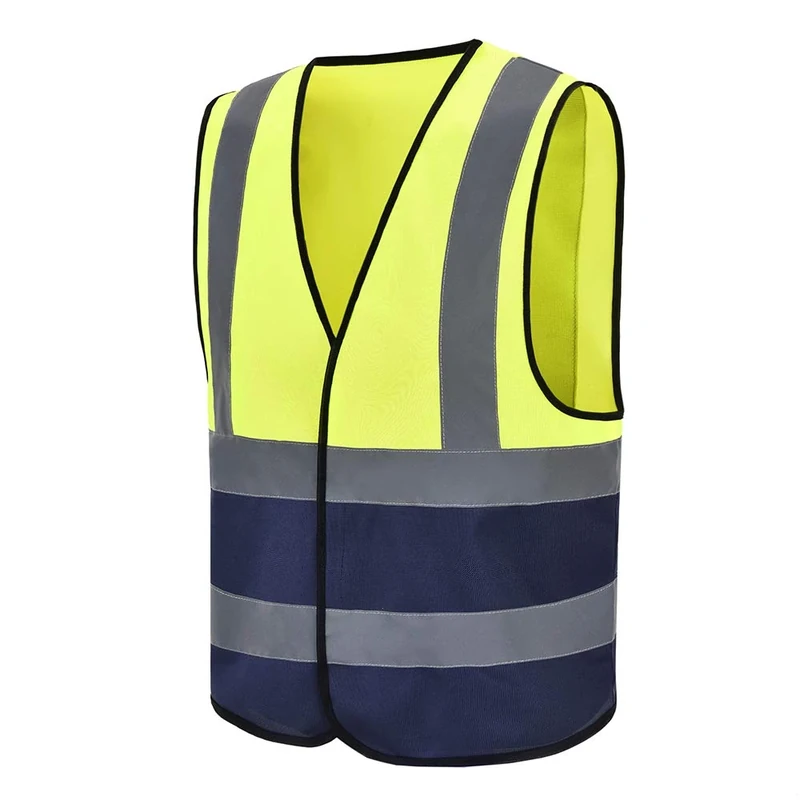 Yellow Navy hi vis Reflective Vest xxl High Visibility hi viz vis Executive Waistcoat