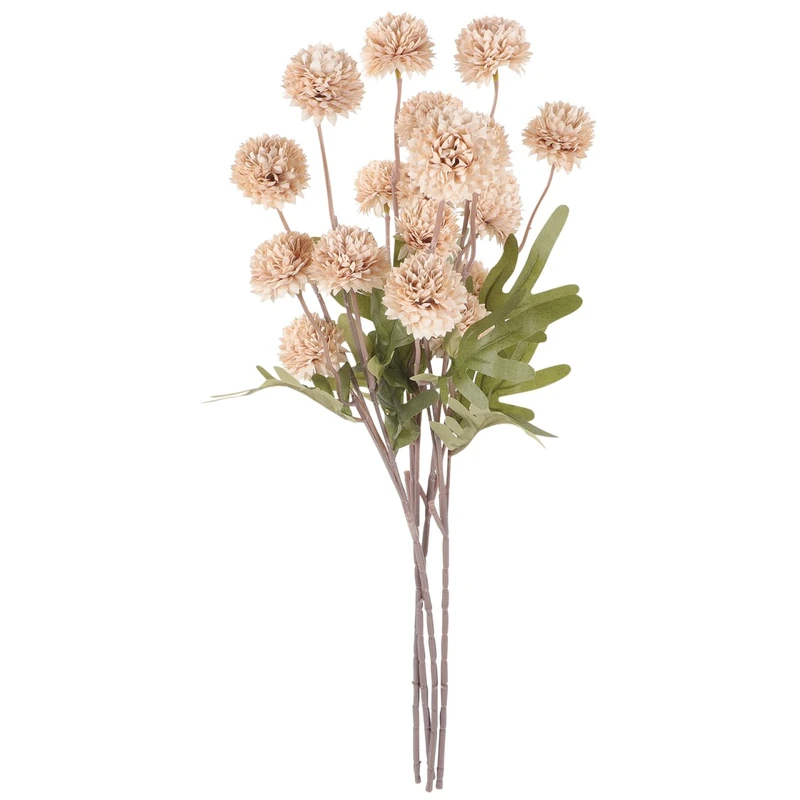CAXUSD 4pcs Artificial Flower Puff Ball Plastic Bride Wedding