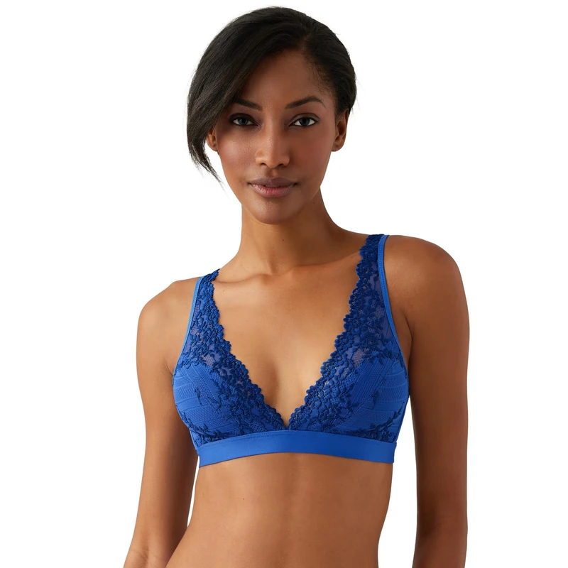 Wacoal 852191 Embrace Lace Soft Cup Bra - 852191 Beaucoup Blue/Bellwether Blue