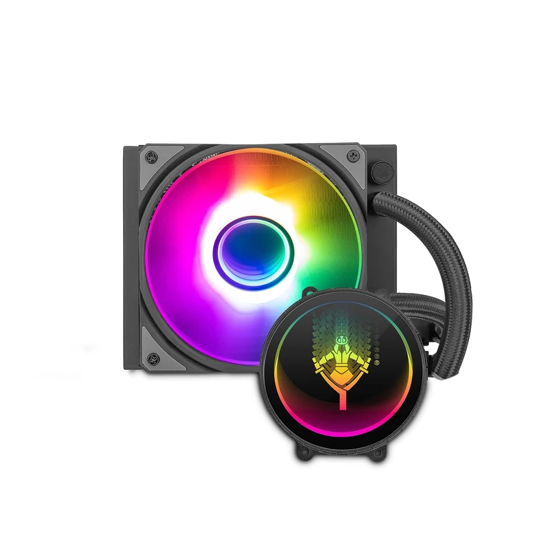 Yeyian PC Gaming Series CPU Liquid Cooling System for Quiet Desktop Computers | 1 x 120mm RGB Fan | 2000 rpm | (New 2023)