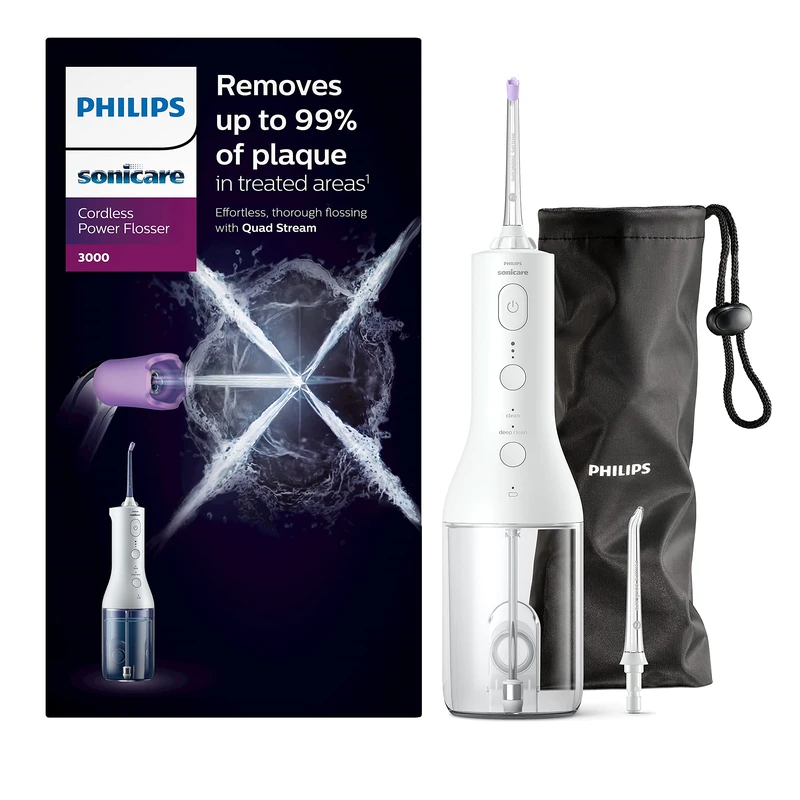 Philips Power Flosser 3000 Cordless HX3826/31 Dental Jet - White