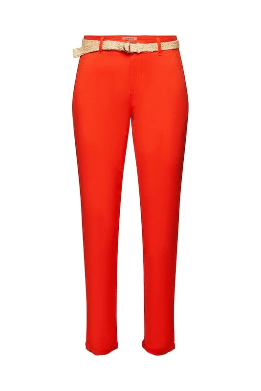 ESPRIT Women's 014ee1b328 Trouser, red, 30W x 32L