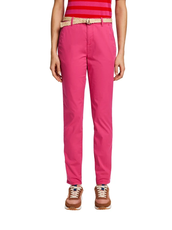 ESPRIT Women's 014ee1b328 Pants, Pink, 30W x 34L