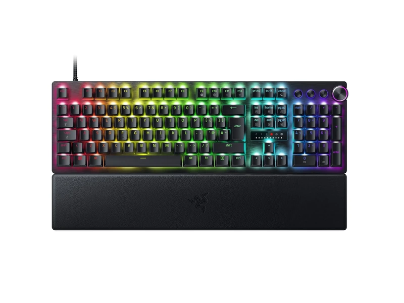 Razer Huntsman V3 Pro - Analog Optical Esports Gaming-Keyboard - Snap Tap - Rapid Trigger - Quick Onboard Adjustments - Multi-function Dial & Dedicated Control Buttons - QWERTY UK Layout | Black