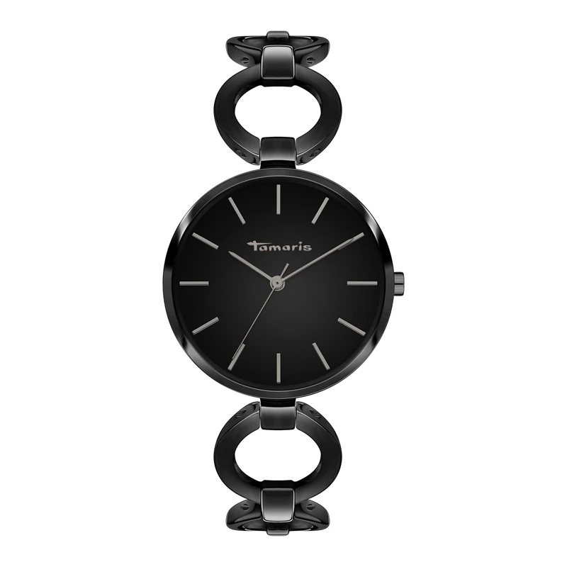 Tamaris Women's Analogue Quartz Watch with Stainless Steel Strap, Black, Bracelet