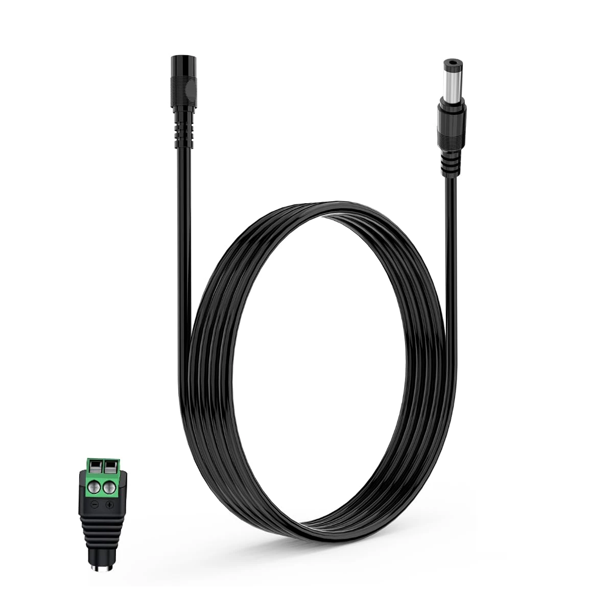 Lonnky 3 Meter LED Extension Cable, Compatible With Govee LED Strip Lights, TAPO WiFi Camera, Reolink, TP-Link Routers, NETGEAR Orbi - 5V/9V/24V, 5.5 x 2.1 mm, Female To Male LED Connectors