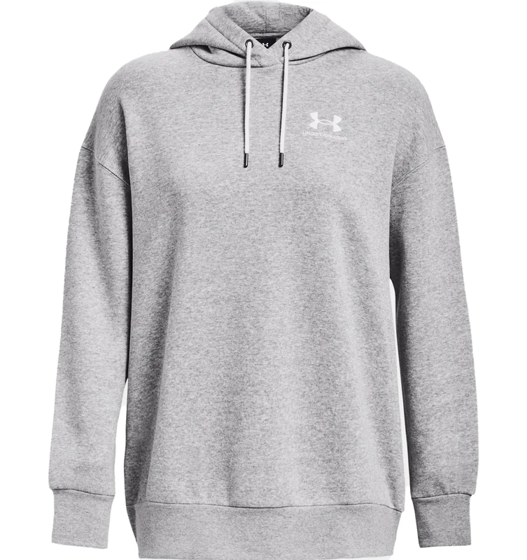 Under Armour UA Icon Fleece OS Hoodie - Mod Gray Light Heather / / White - SM
