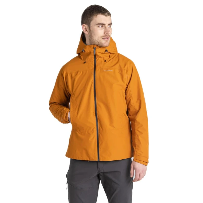 Craghoppers Men's Creevey Waterproof Jacket, Pumpkin Spice, XXL