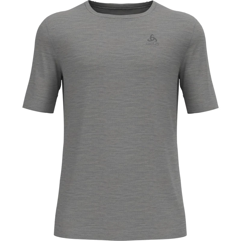 Odlo Men Functional Underwear Short Sleeve Shirt MERINO 200, odlo steel grey melange, S