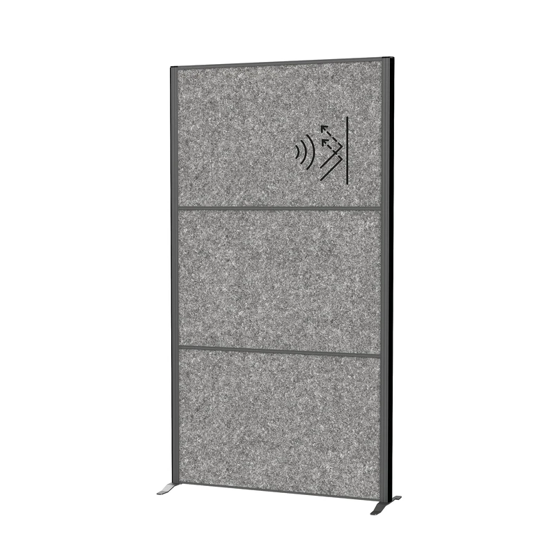 MAUL MAULconnecto Uplight Acoustic Divider with LED Light Strip 180 x 100 cm Room Divider for Office and Desk Freestanding Room Divider with Feet Ideal as Privacy Screen and Sound Insulation