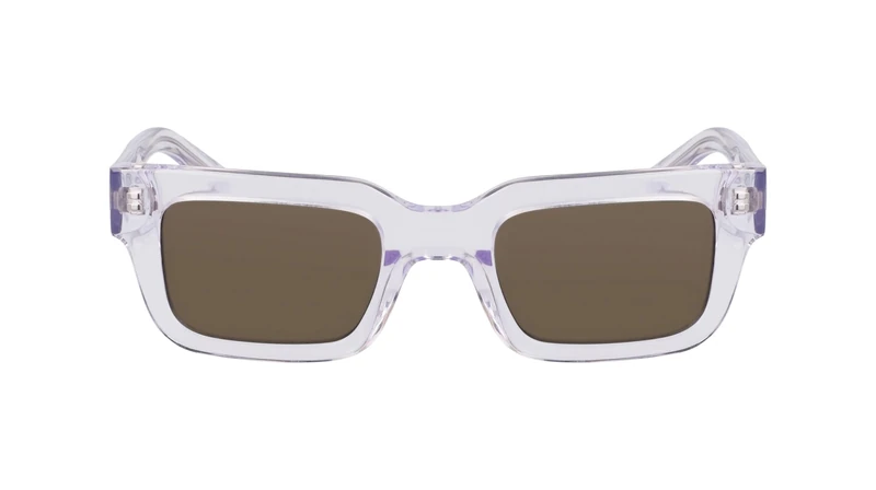 DRAGON Ezra Sunglasses, Shiny Crystal with Lumalens G15 Green Lens, One Size